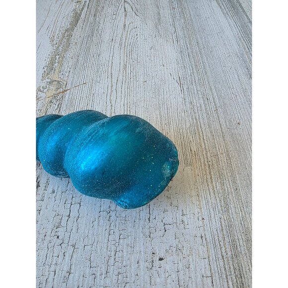 Vintage radko blue sea swirl seashell shell ornament glass glitter tropical Hawa - Picture 6 of 8